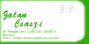 zalan csaszi business card